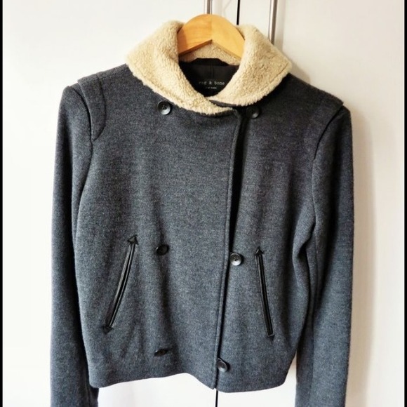 SOLD! Authentic Rag&Bone Shearling Bomber Jacket