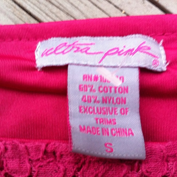 SOLD Ultra Pink lace dress S 3 types of lace! - Picture 2 of 4