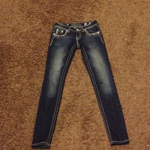 dark wash skinny miss me jeans