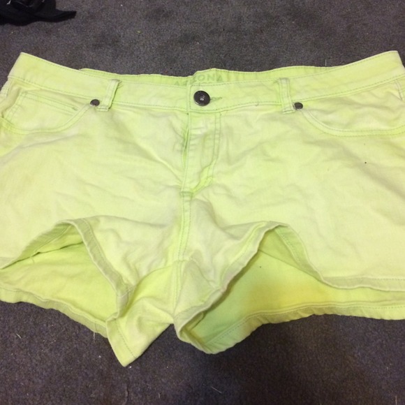 yello/green shorts. never worn