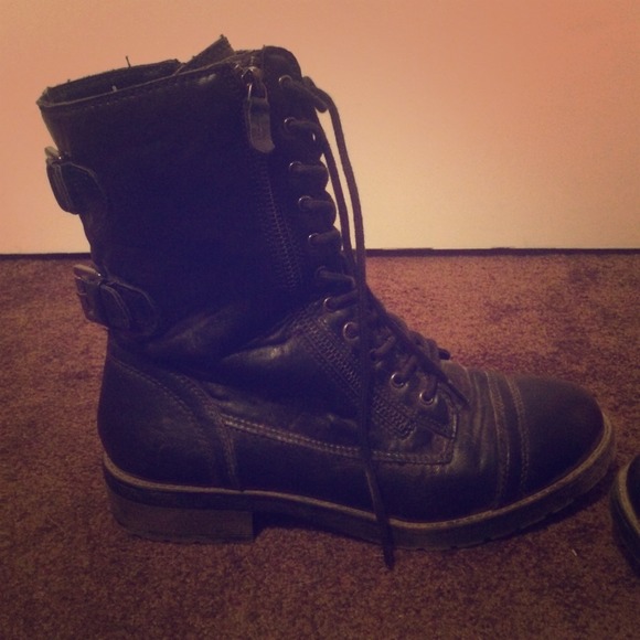 Mossimo Supply Co. Boots - Black Combat Boots