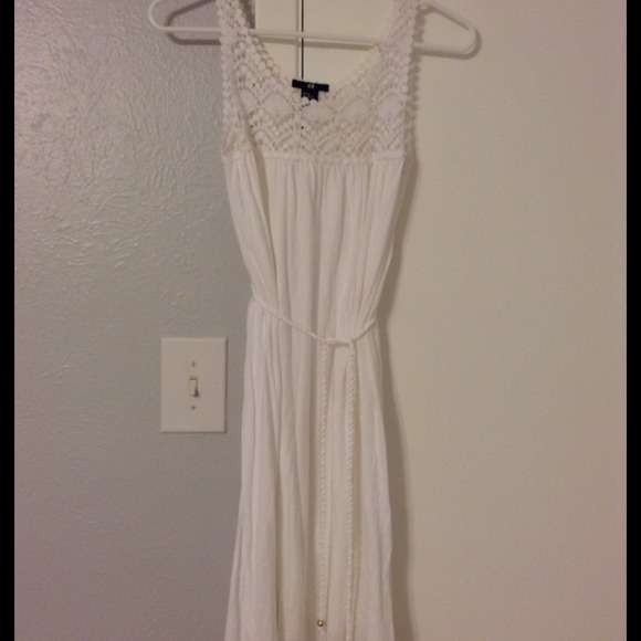 H&M White Crochet Dress