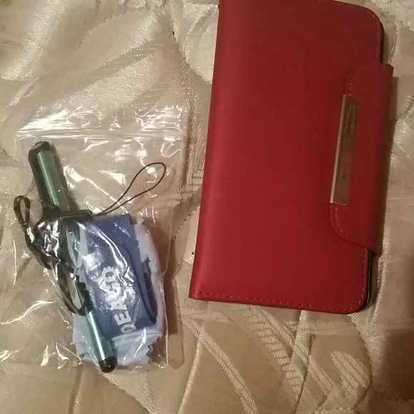 RED GALAXY S5 WALLET CASE