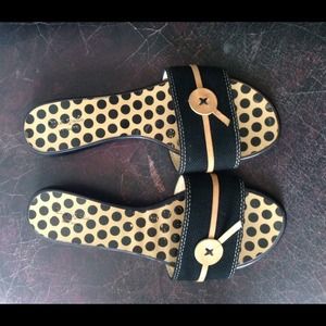 Kate spade polka dot slip on slippers