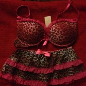 Hot Pink Bra Set