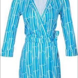 DVF Blue Silk Romper
