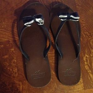 Leather Hollister Flip Flops