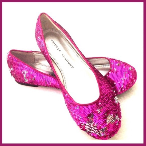 Pink Sequin Flats 💕 - Size 6
