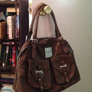 Gues brown leather purse