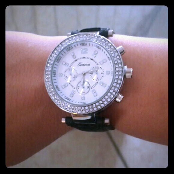 Jewelry - Black Diamond Geneva Silicon Watch