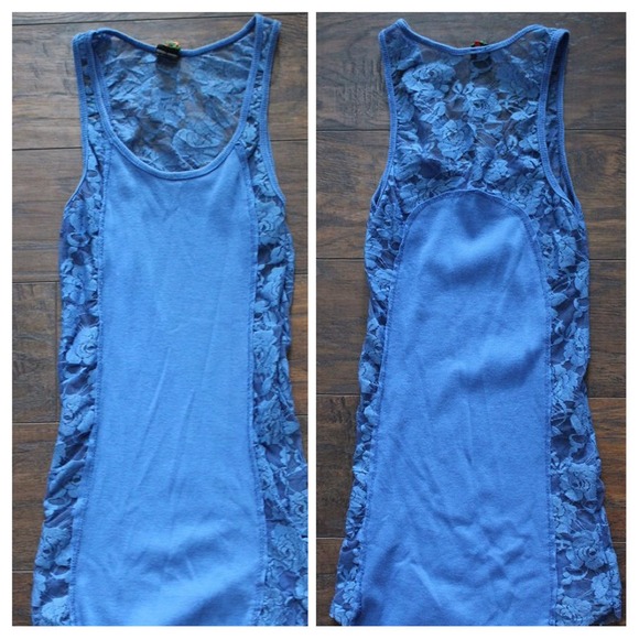 Blue lace tank