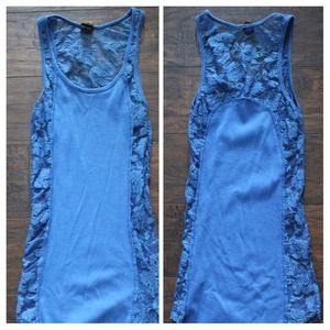 Blue lace tank
