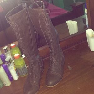 Cute long brown boots