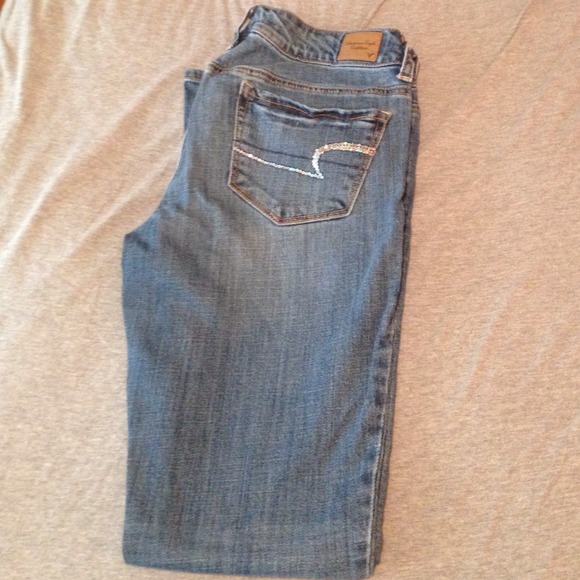 Sequin distressed jeans 🎀