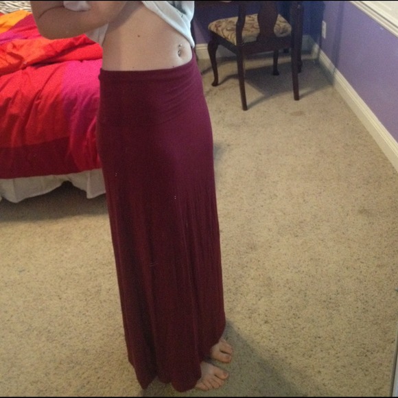 Fold over Maxi Skirt
