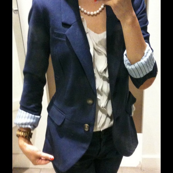 SOLD! H&M Elbow Patch Sleeve Lined Blazer