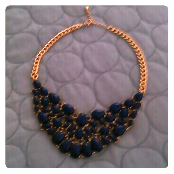 Blue and gold necklace - Picture 1 of 2