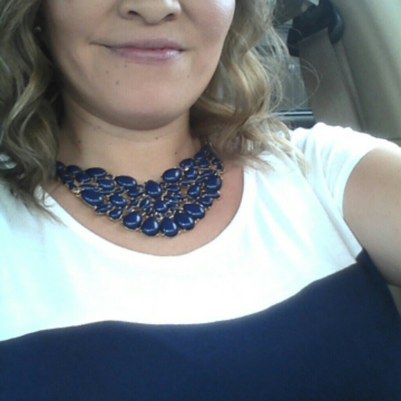 Blue and gold necklace - Picture 2 of 2