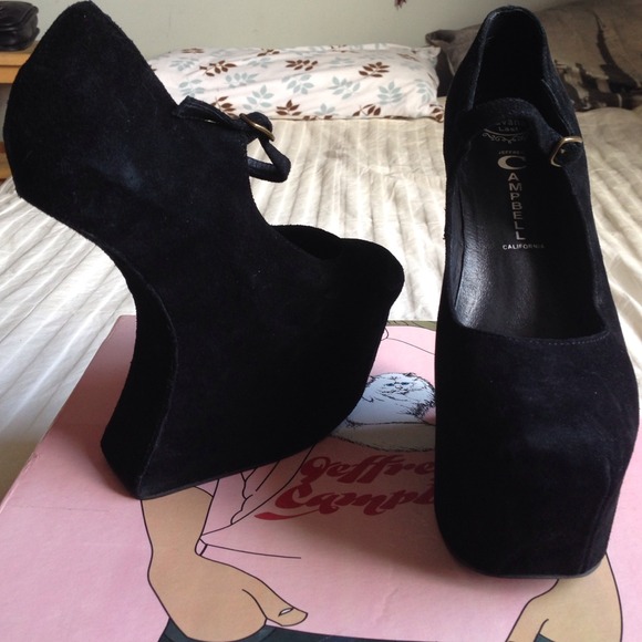 Black Jeffery Campbell Nightwalk Platform - Picture 3 of 3