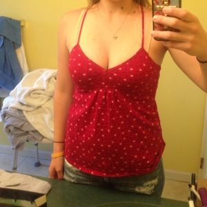 Red tank with white and blue stars