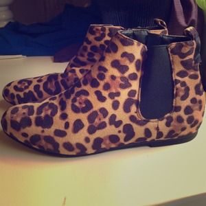 Cheetah booties.