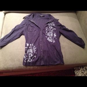 Button down navy shirt