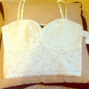 Forever 21 laced floral crop top