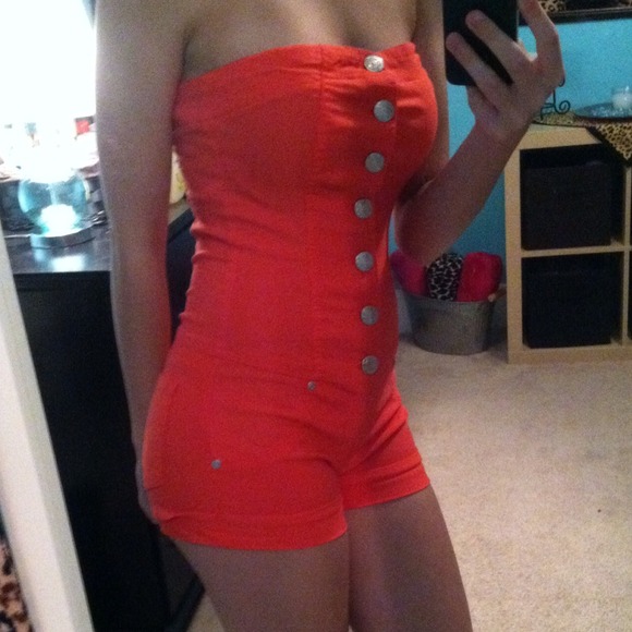 Cute orange romper