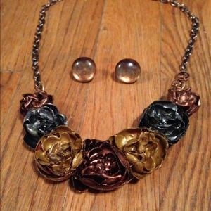 Necklace and earrings