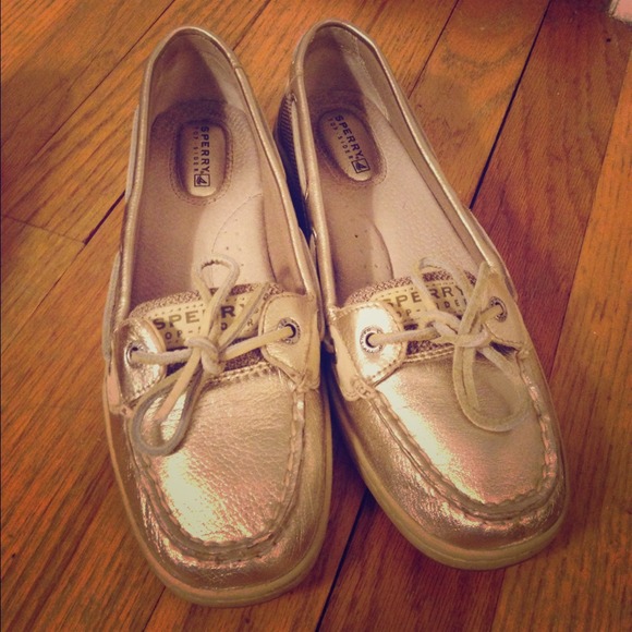 **Size 7.5 Womens Gold Sperry's**