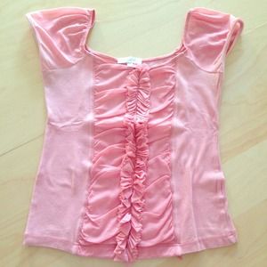 🇫🇷Super cute ruffle pink top - Made in France