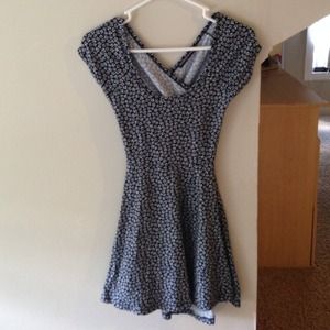 Brandy Melville Bethan Dress in Navy Blue Floral