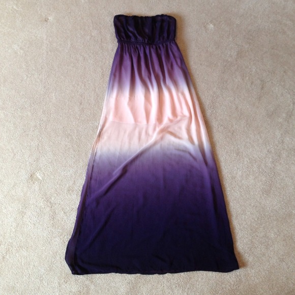YA LOS ANGELES purple and pink maxi dress