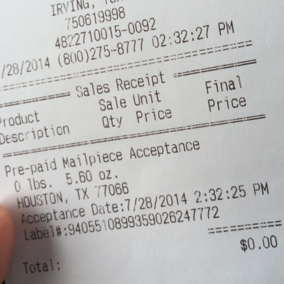 Shipping proof - Picture 2 of 2