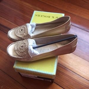 Authentic Jack Rogers Whipstitched Moccasins Sz9.5