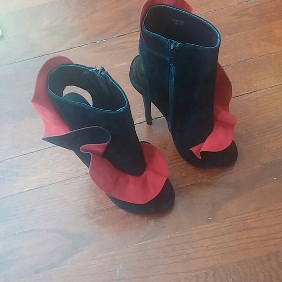 Red and black heels