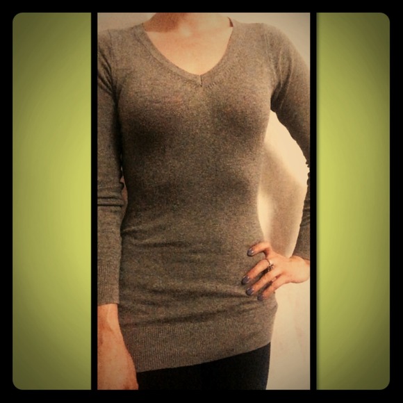 Long V Neck Sweater Tunic