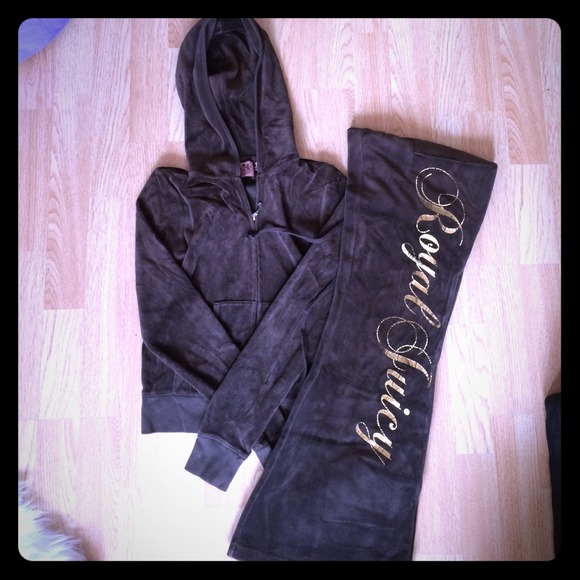 Juicy Couture brown Velour track suit