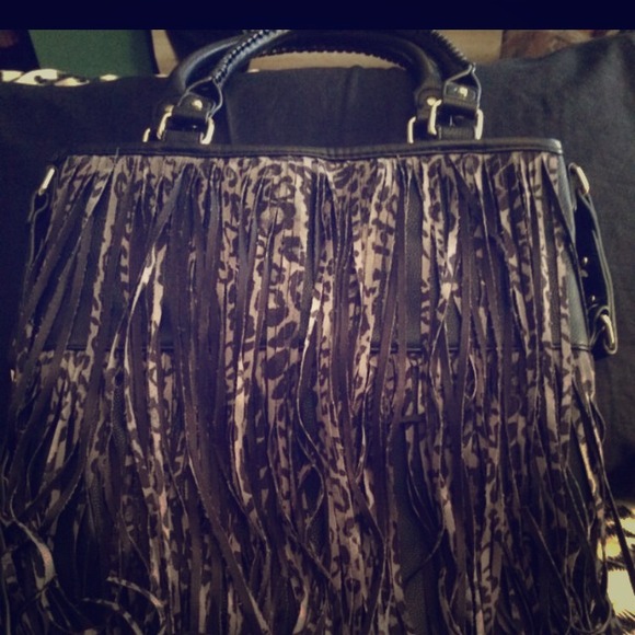 Steve Madden leopard fringe bag