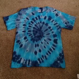 Hand-made tie dye shirt.