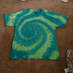 Hand-made tie dye shirt.
