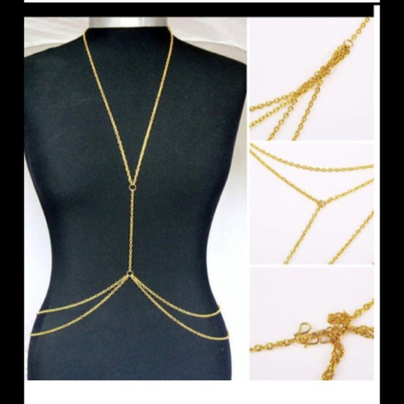 Gold Body Chain Body Jewelry also in silver - Picture 3 of 4
