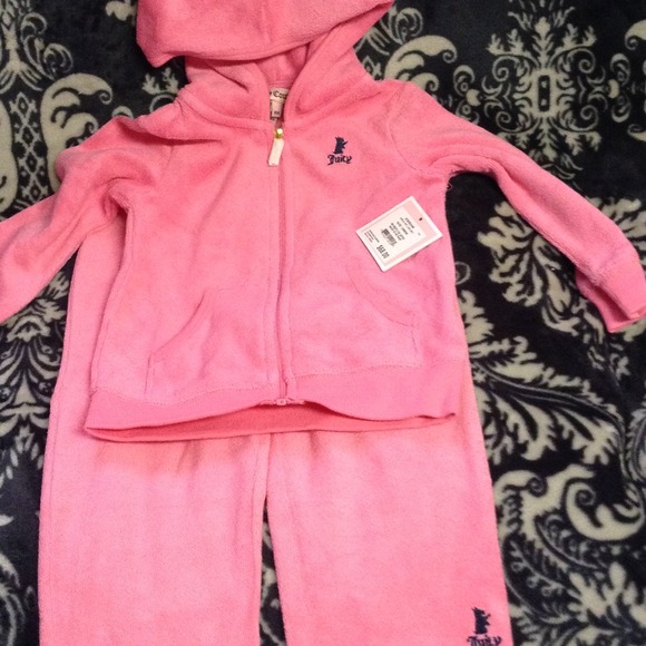Juicy Couture girls 2-piece terry cloth jog set