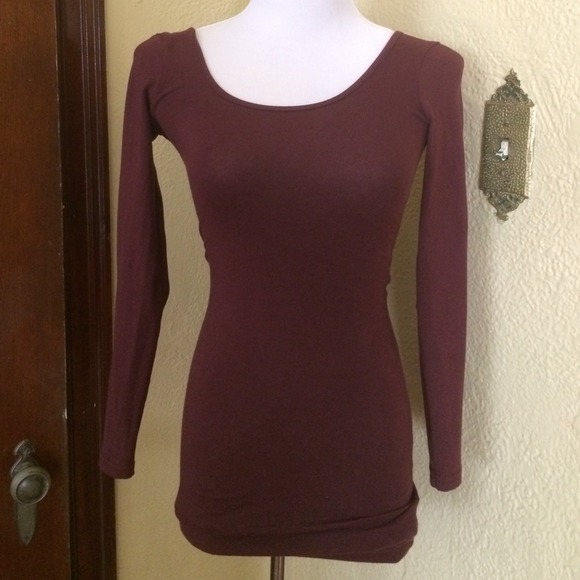 Hot American Apparel Bodycon Dress Small Maroon