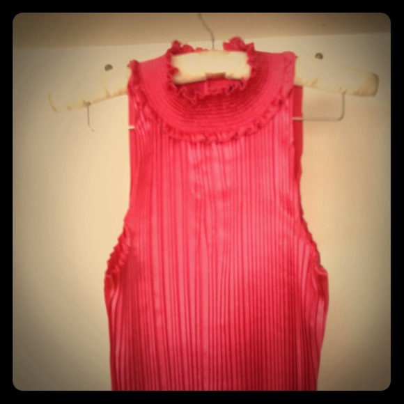 Pink pleat blouse Size XL