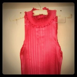 Pink pleat blouse Size XL