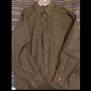 Men's button up plaid shirt