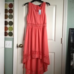 SOLD Forever 21 coral hi low dress