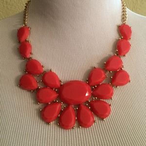 Francesca's Collection Orange Gold Chunky Necklace