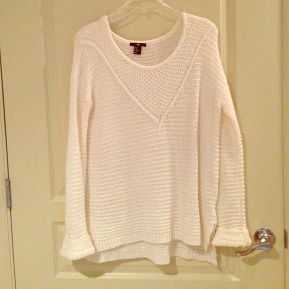 H&M White Oversized Sweater